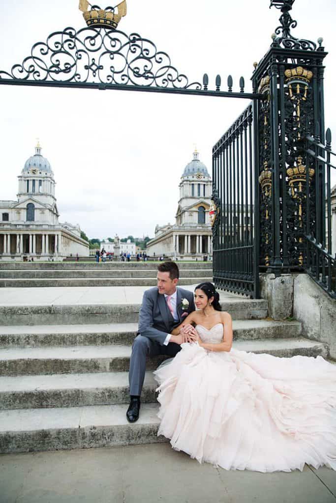 Wedding-portrait-royal-naval-college-gate-greenwich-london-photo