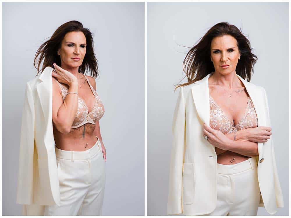 mature-boudoir-london-photographer-studio-middle-age-woman-in-bra-and-white-suit